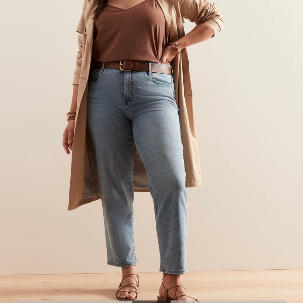 Banana Republic High-Rise Light Wash Straight Jean